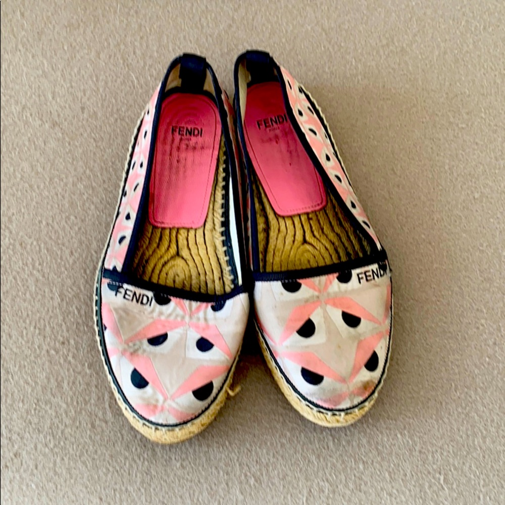 Fendi Monster Espadrille flats, size 7